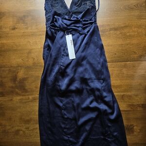 Morning Mist Navy Lace Midi Dress NWT AU 12 Boho Cocktail Wedding Guest